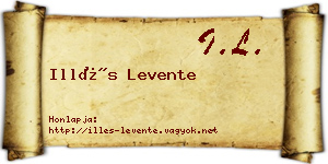 Illés Levente névjegykártya