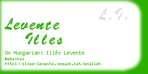 levente illes business card