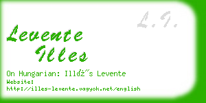 levente illes business card